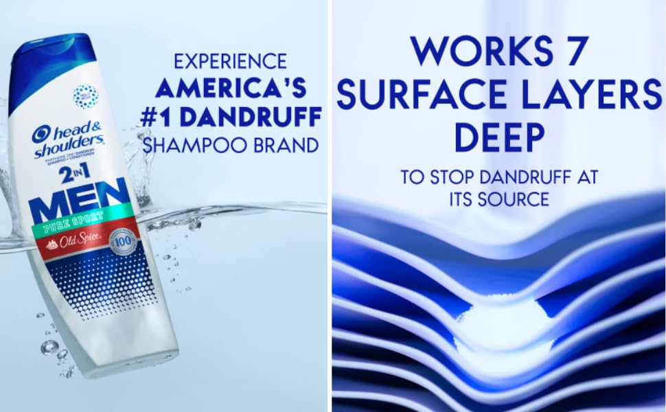 Works 7 surface layers deep to stop dandruff at its source.