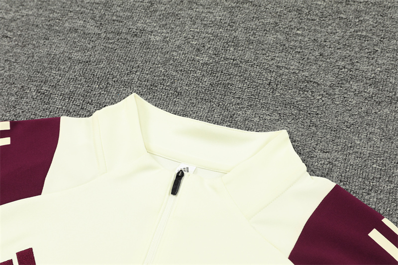 Higojerseys-Bayern Munich 24-25 Long Sleeve Training Set - White & Red