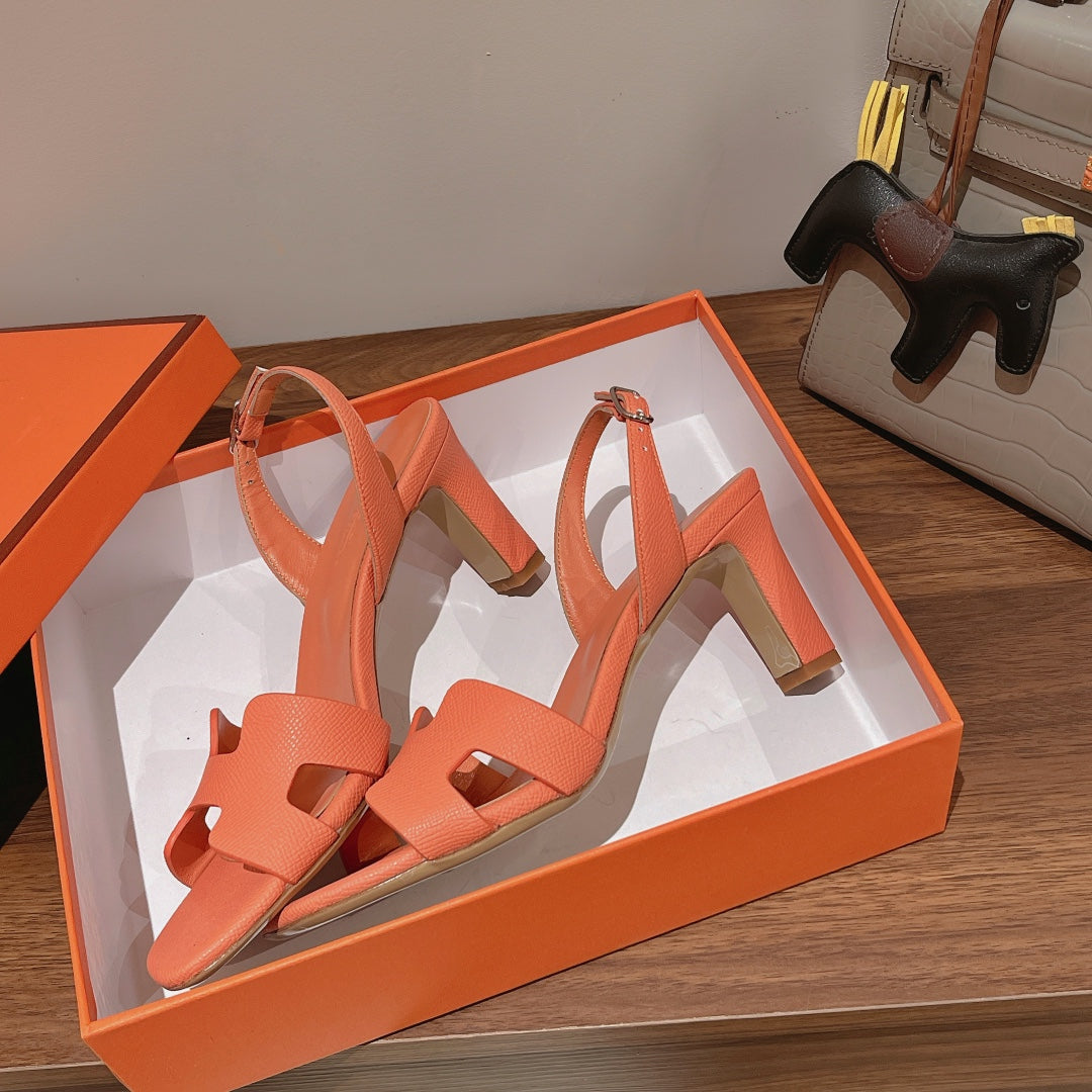 SLINGBACK SANDAL ETERNITE 75 CANTALOUPE LAMBSKIN、mysite、Cacoeks