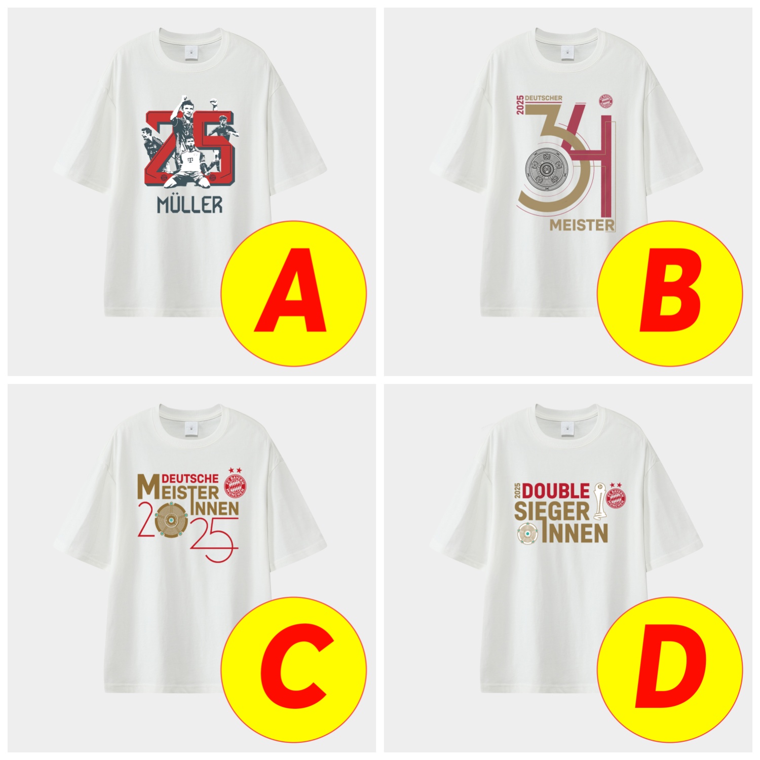 UltraTrikot-Bayern Munich Bundesliga Champions Deutscher Meister 2025 Unisex Pure Cotton T-shirt