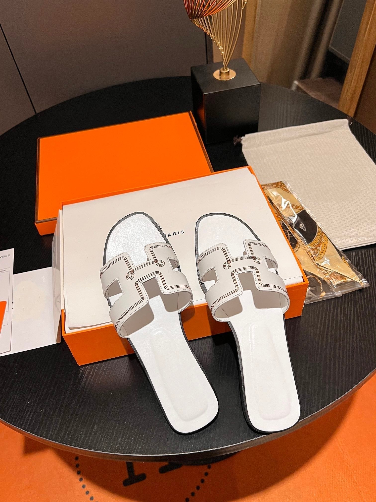 0RAN SANDAL Calfskin White、mysite、Cacoeks