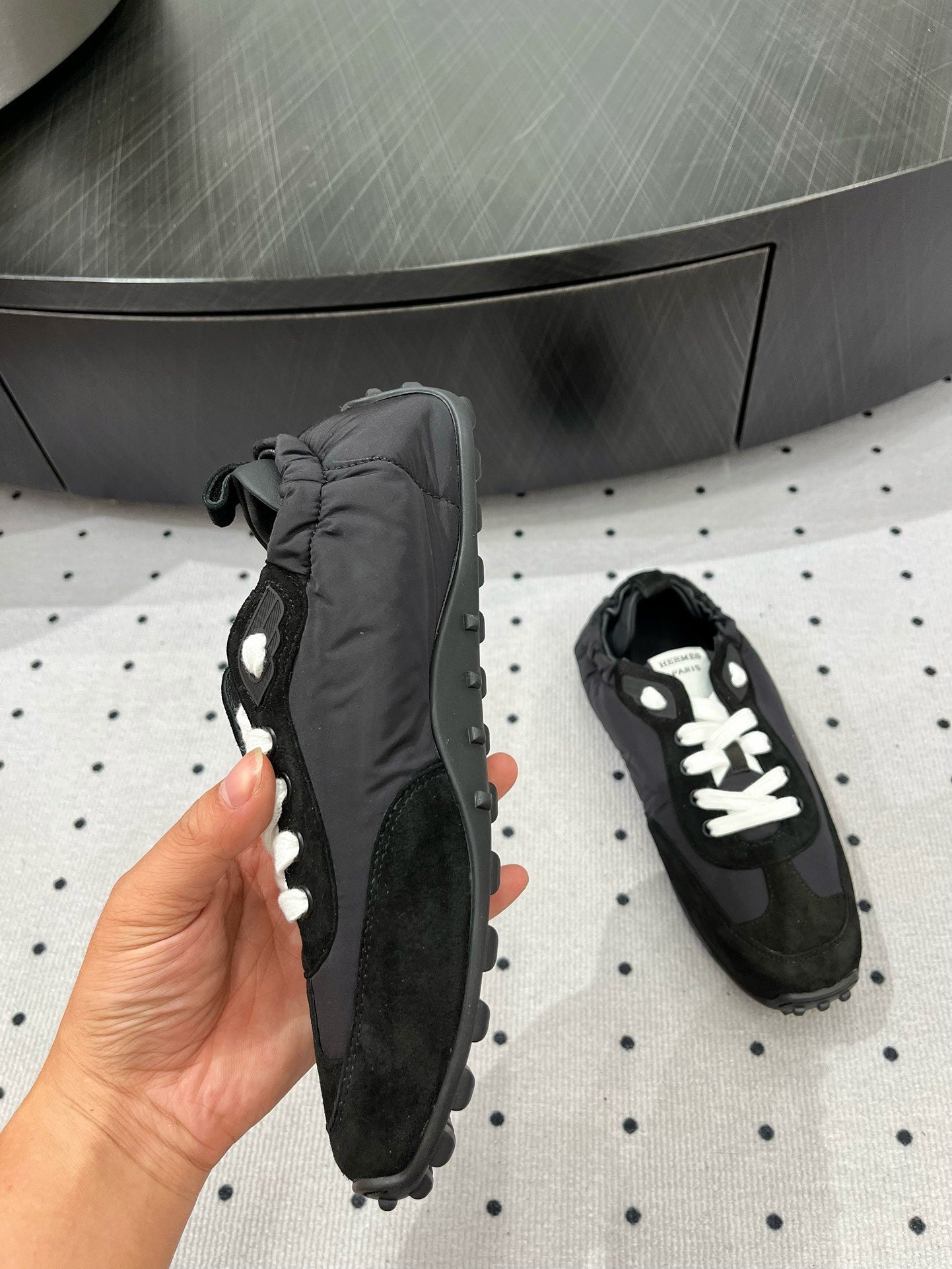 TRAIL SNEAKER IN BLACK SUEDE、mysite、Cacoeks