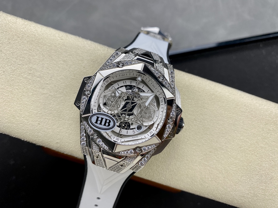 418.NX.2001.RX.1604.MXM20 Hublot Big Bang Partnerships Sang Bleu II Titanium Diamond-fasswatch