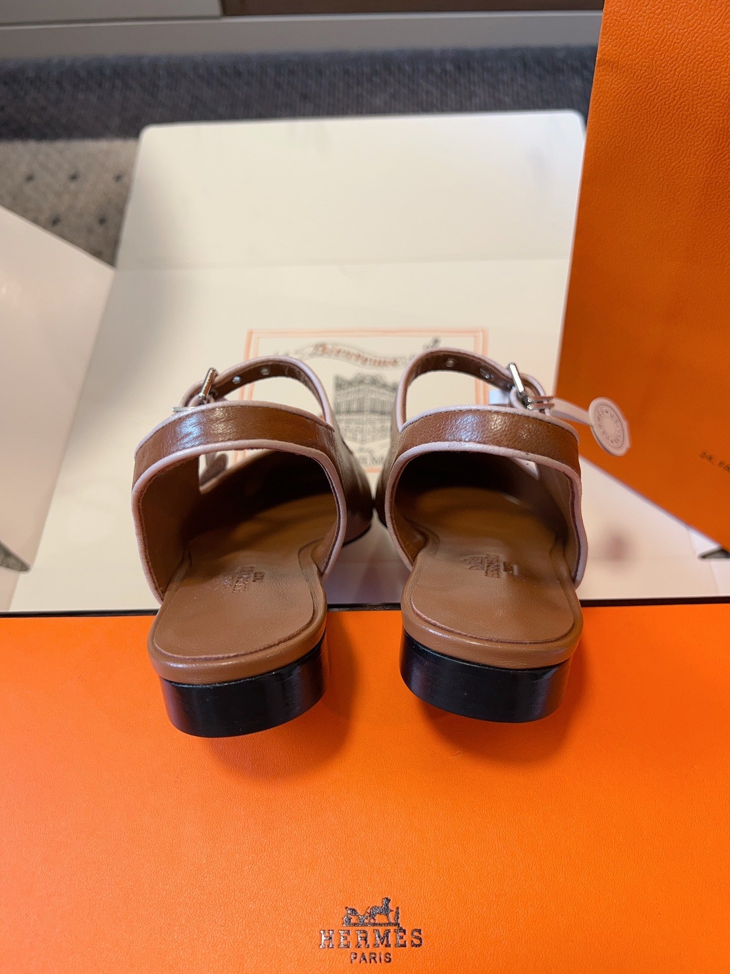 KLEO SLINGBACK IN BRONZE BROWN CALFSKIN、mysite、Cacoeks