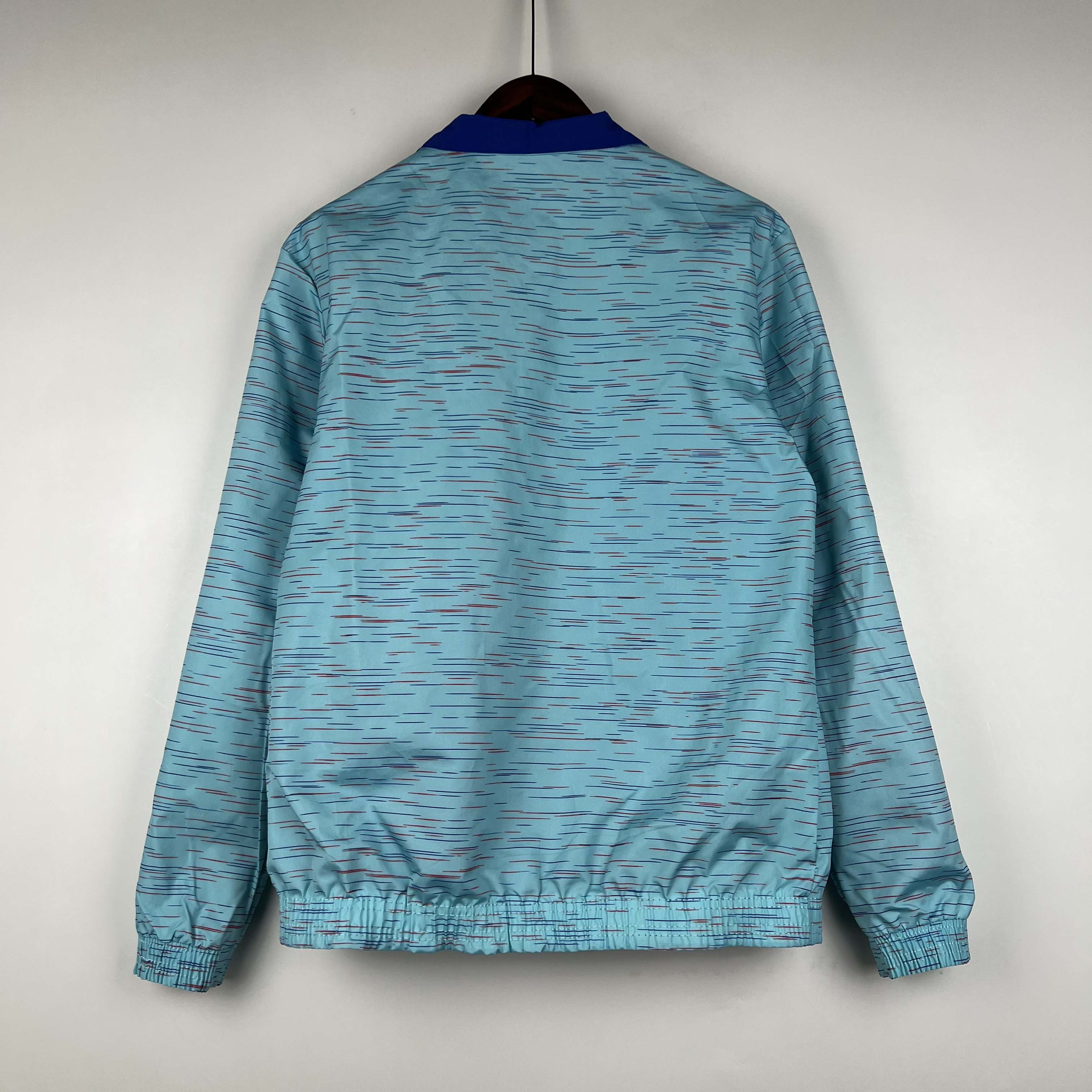 2023/2024 Barcelona Reversible Windbreaker Blue Soccer Jersey 1:1 Thai Quality:football jersey mysite: unitedjerseyfootball 邓江浪:football