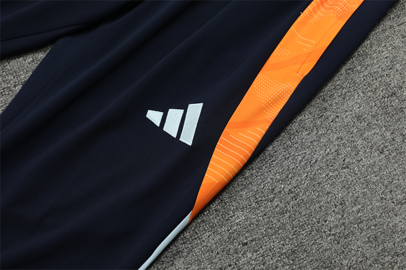 ManixJersey.com | Real Madrid 24-25 Long Sleeve Training Set - Blue & Orange -Customize Name, Number and Patch | Worldwide Shipping