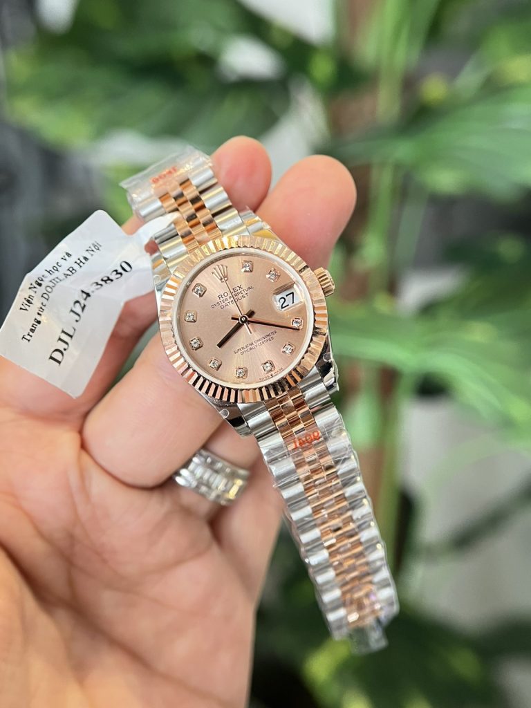 Đồng Hồ Rolex DateJust Nữ Bọc Vàng Dây Demi Nhà Máy GM Tốt Nhất (1)
