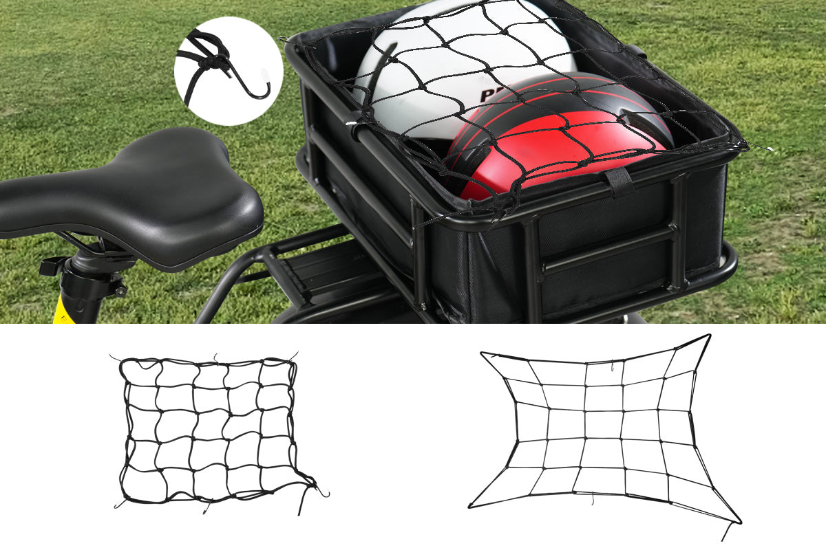 Large Ebike Rear Basket with Liner & Cargo Net、mySite、bearsvspackers
