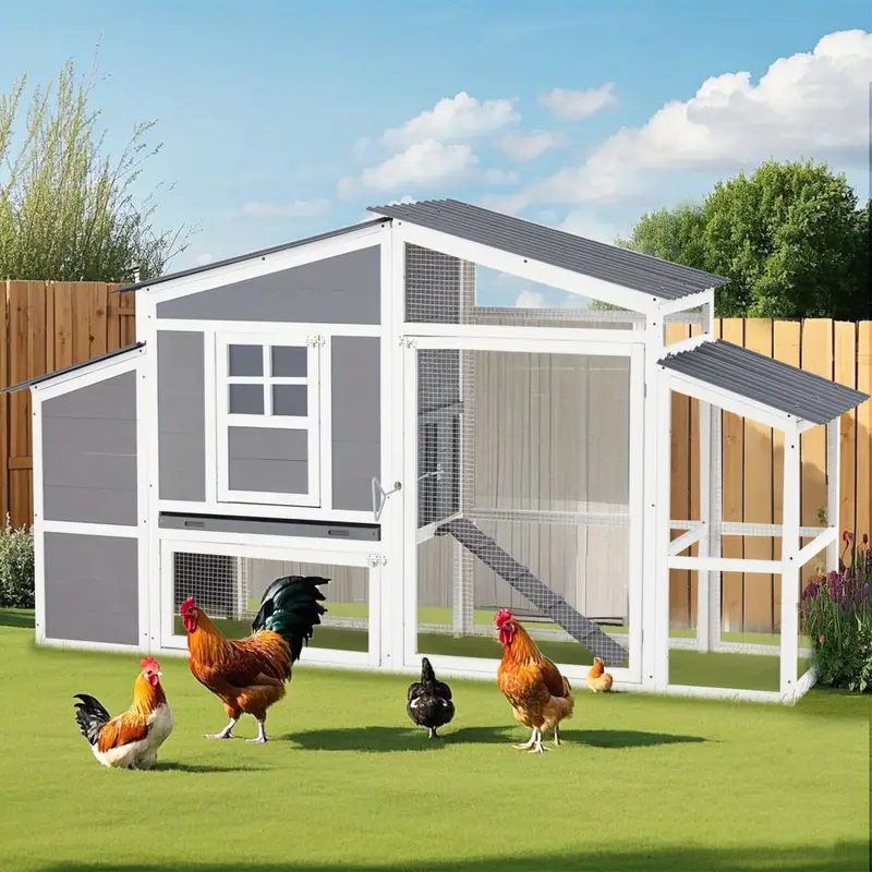chicken coops 84 inch large coops with runs outdoor wooden coops poultry cages for 8 10 chickens walk in coops details 0