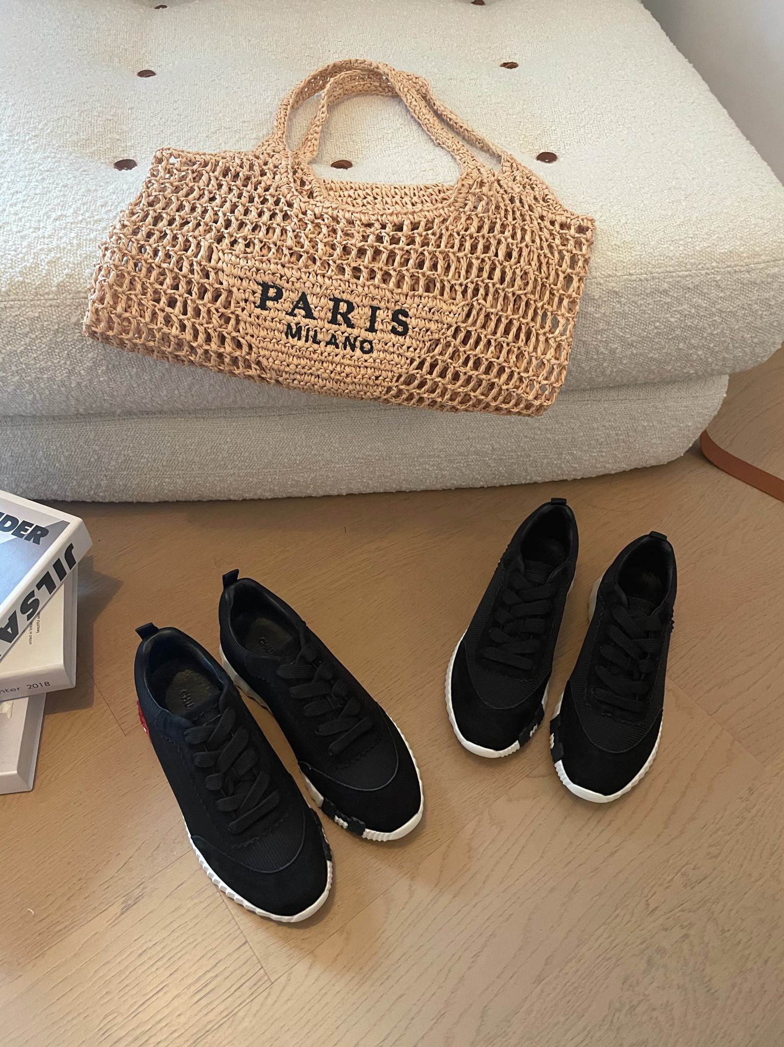 BOUNCING SNEAKERS BLACK CALFSKIN、mysite、Cacoeks