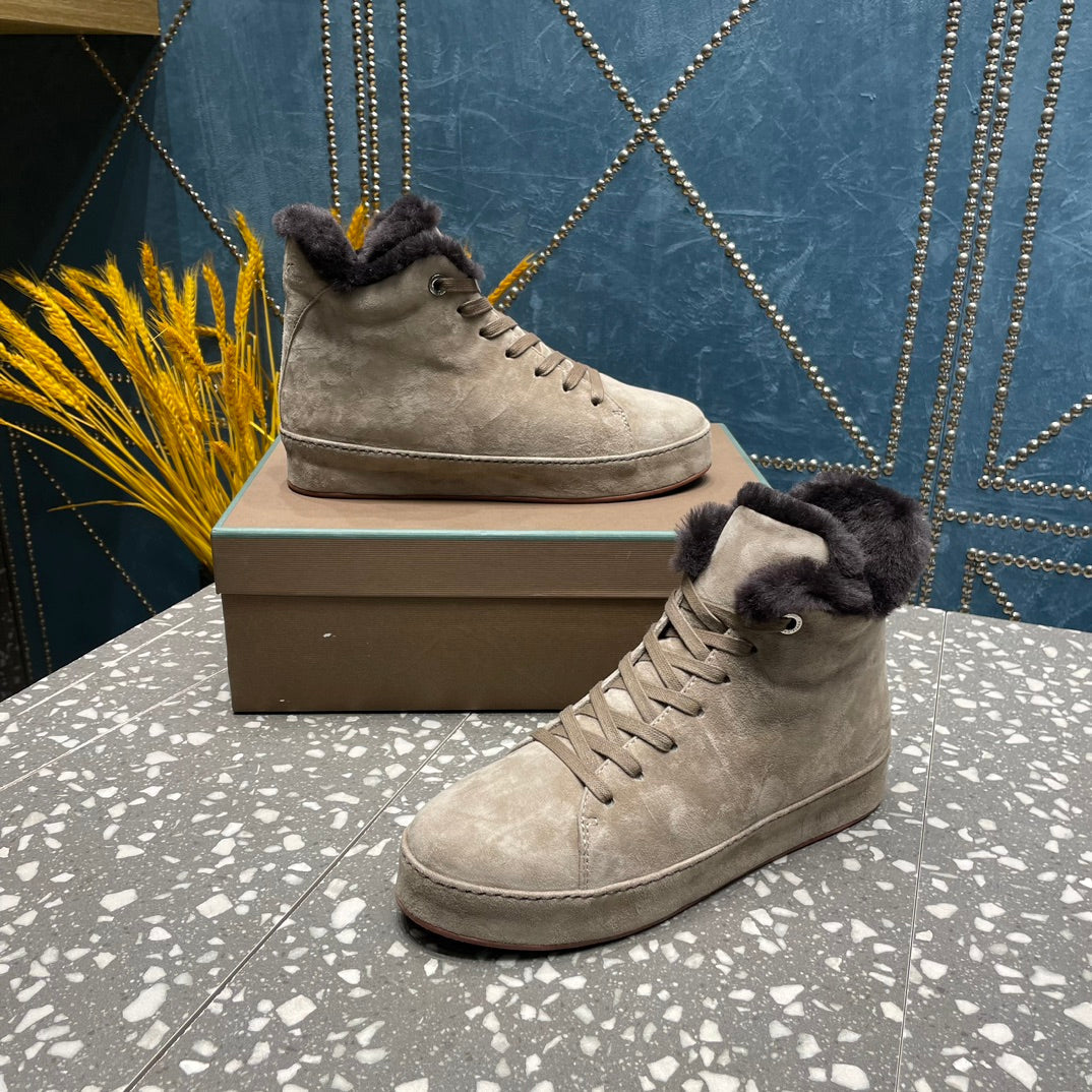 LP WINTER NUAGES HIGH SNEAKERS LIGHT GRAY LAMBSKIN、mysite、Cacoeks