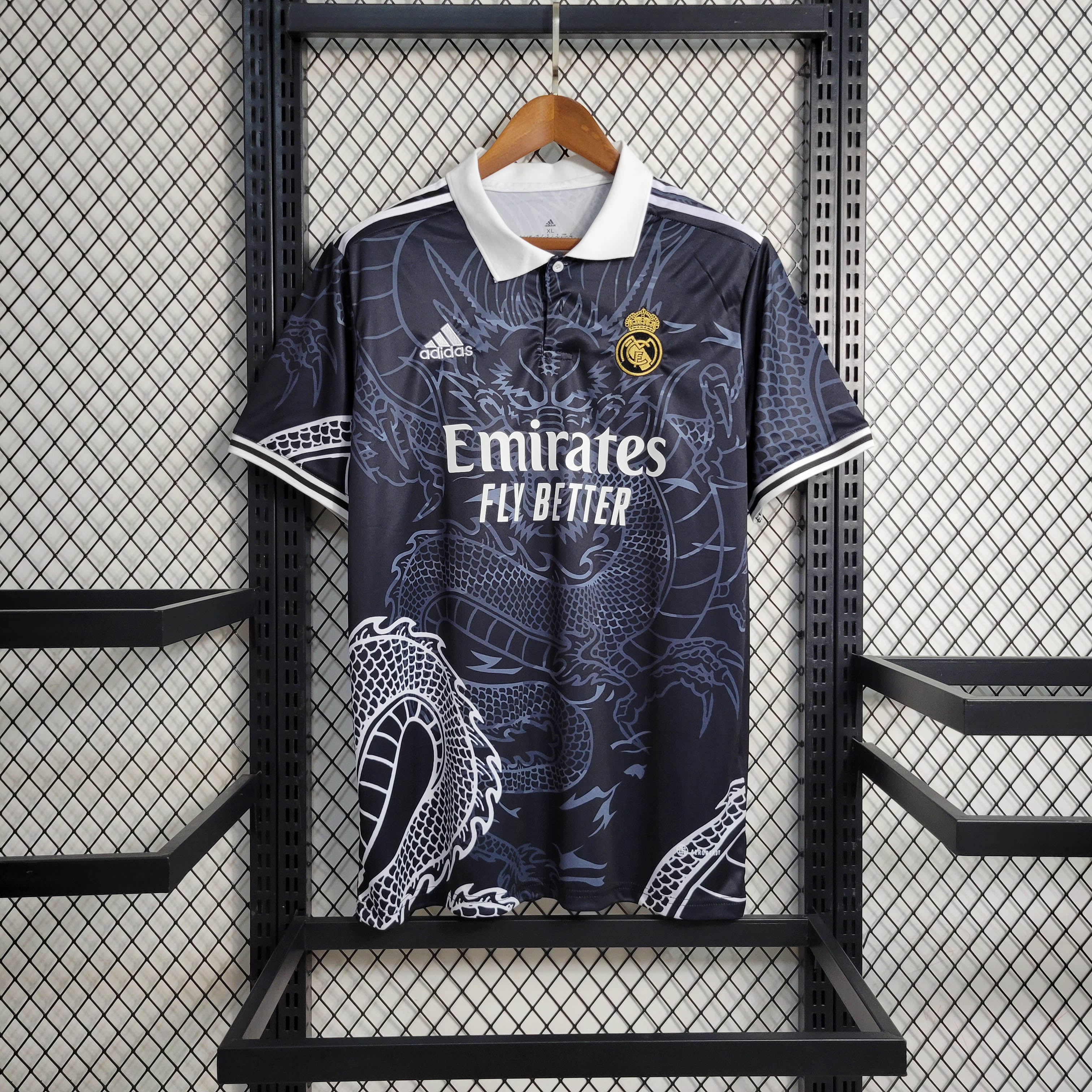 2023/2024 Real Madrid Chinese Dragon Black Football Shirt:football jersey mysite: unitedjerseyfootball 邓江浪:football