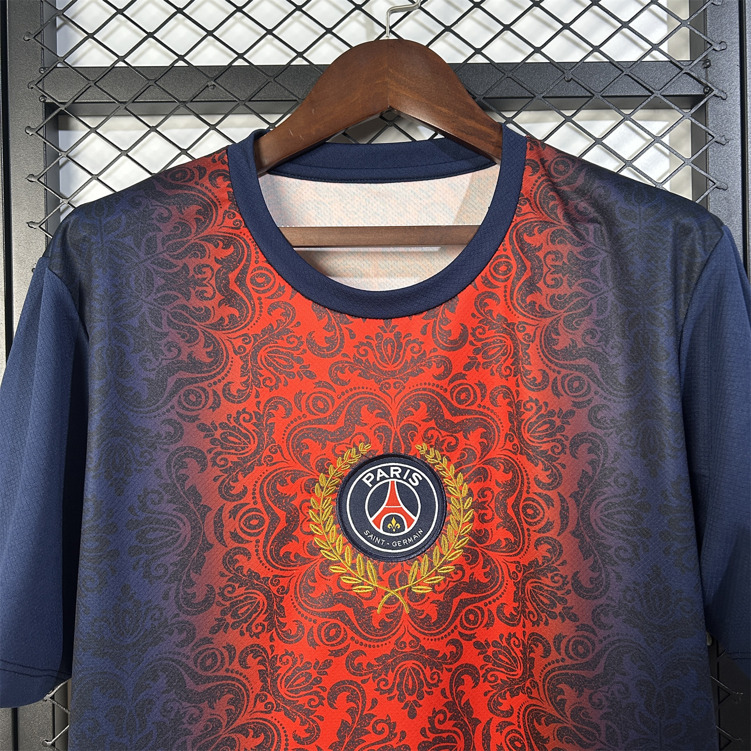 UltraTrikot-Paris Saint-Germain PSG 25-26 Champions League Commemorative Edition Red Blue Flower Pattern T-shirts