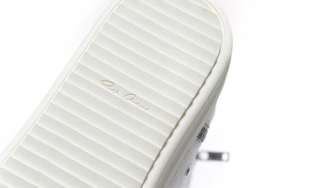 Rick Owens Leather High Top Sneaker in White Cream、mysite、Cacoeks