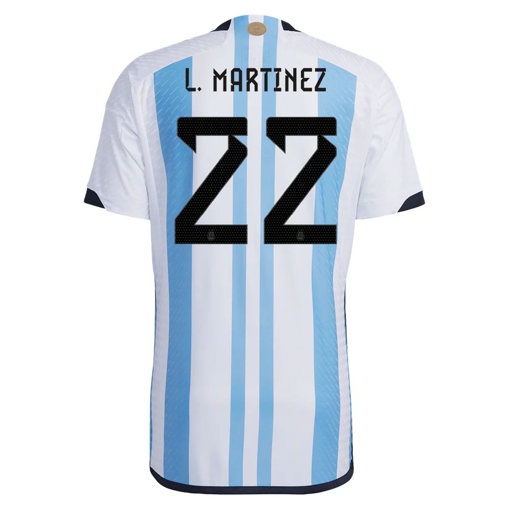 2022 Lautaro Martinez #22 Argentina Home Jersey-mysite Custom Football Kit- Nextkits