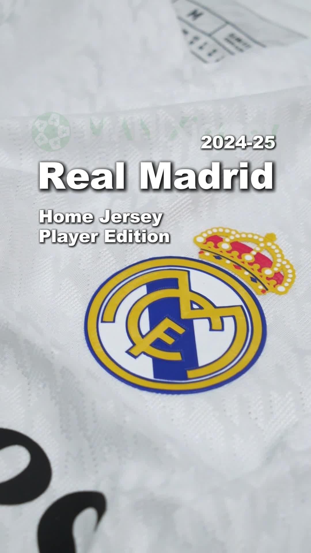 ManixJersey.com | Real Madrid 24-25 Home Stadium Jersey - Player Version -Customize Name, Number and Patch | Worldwide Shipping