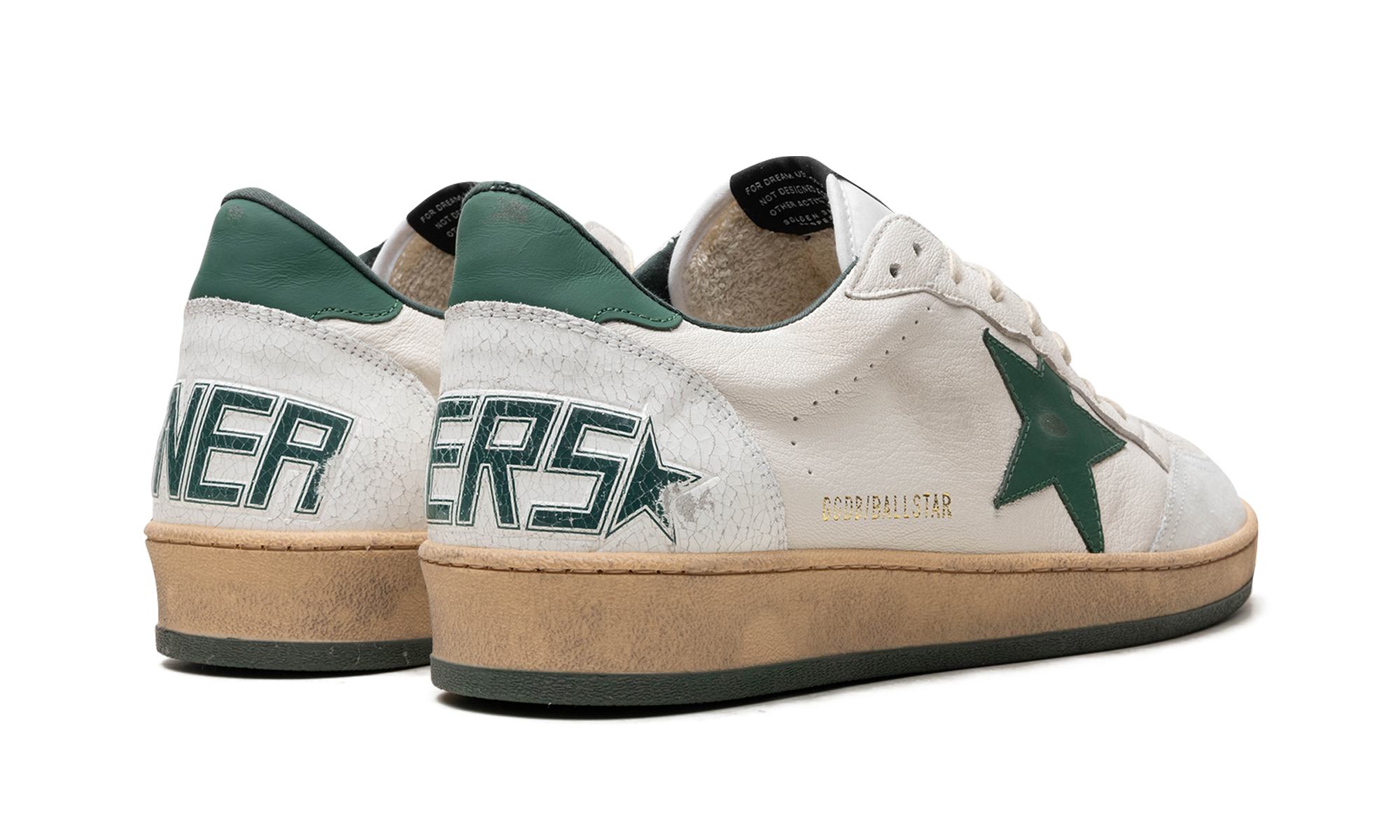 BALLSTAR NAPPA UPPER MATT LEATHER STAR CRACK TOE "WHITE GREEN"、mysite、Cacoeks