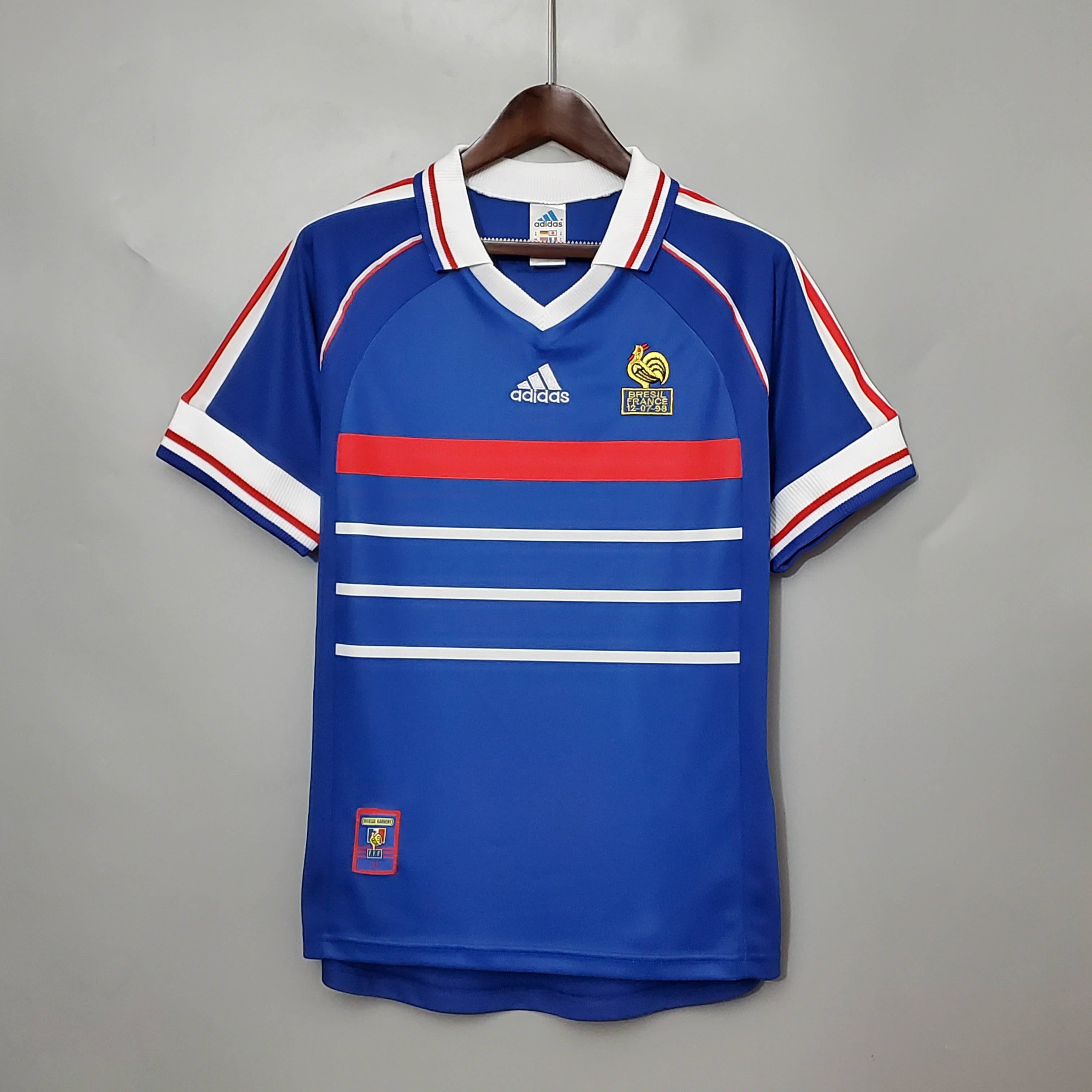 1998 Retro France Home Football Shirt-mysite Custom Football Kit- Nextkits