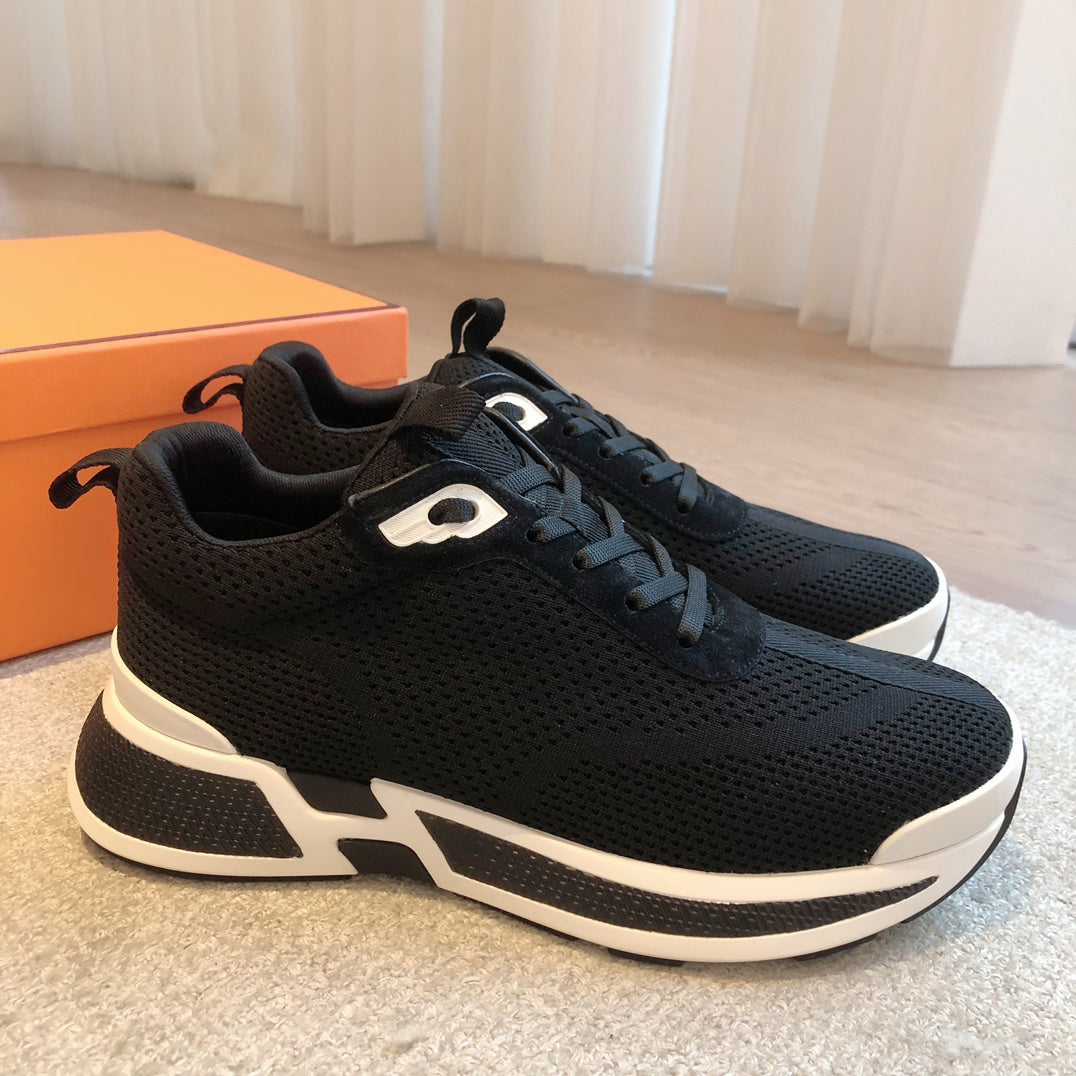 HEROS SNEAKER IN BLACK BREATHABLE MESH FABRIC、mysite、Cacoeks