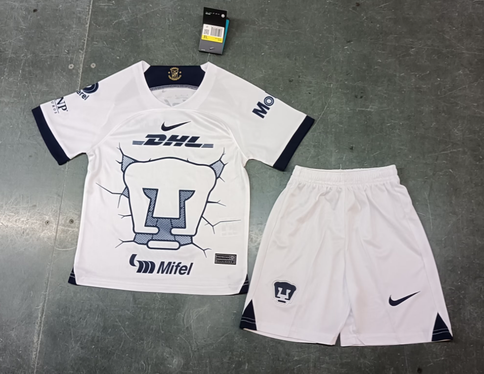 23/24 Pumas UNAM Home Football Jersey Kids Size Suit-mysite Custom Football Kit- Nextkits