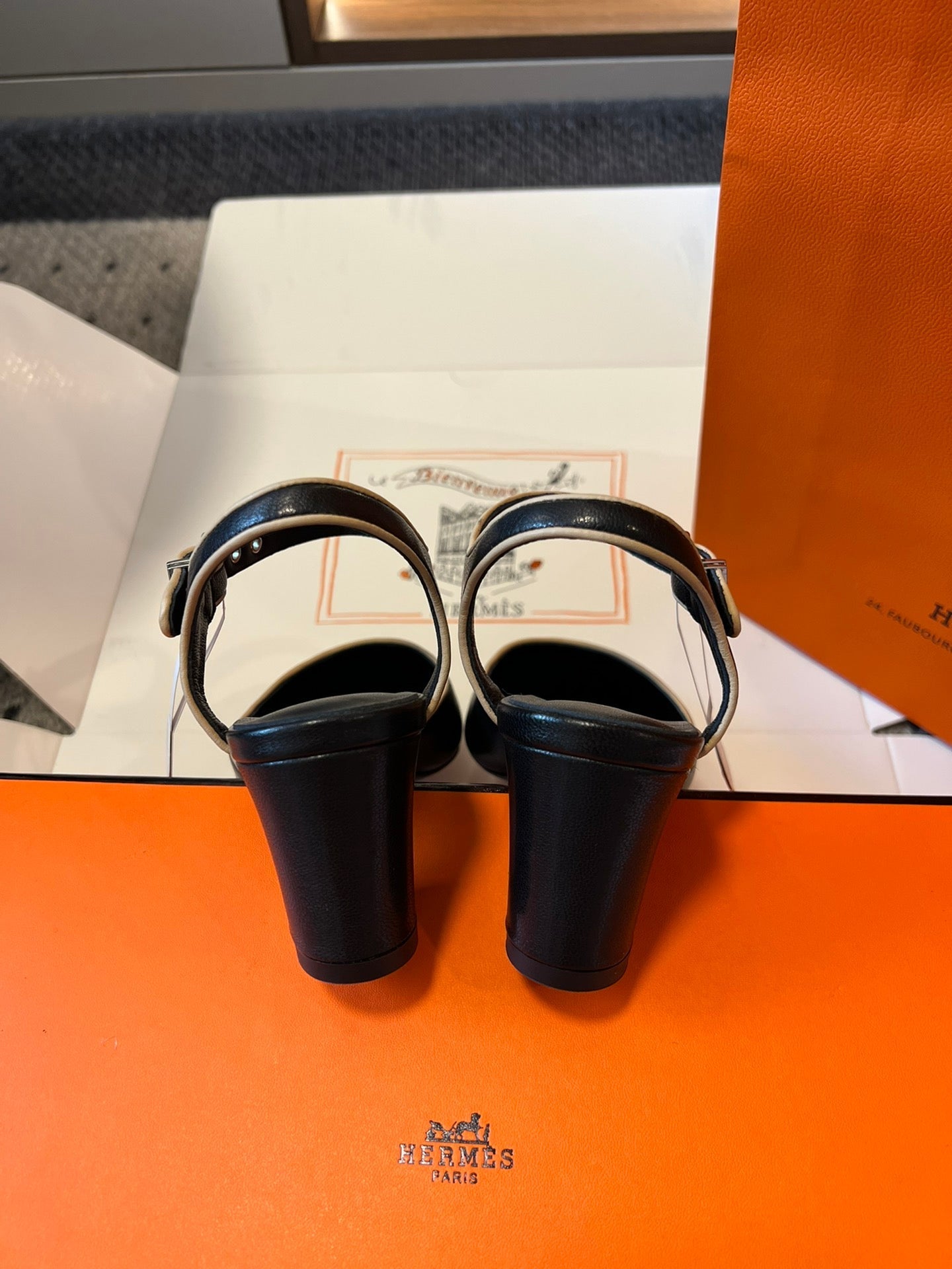 KLEO HIGH SLINGBACK IN BLACK CALFSKIN、mysite、Cacoeks