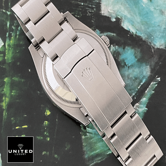 Rolex Oyster Perpetual Green Dial 126000-0005 Replica 5 Rolex Oyster Perpetual 126000 Stainless Steel Oyster Bracelet Fold Clasp on the Rolex logo