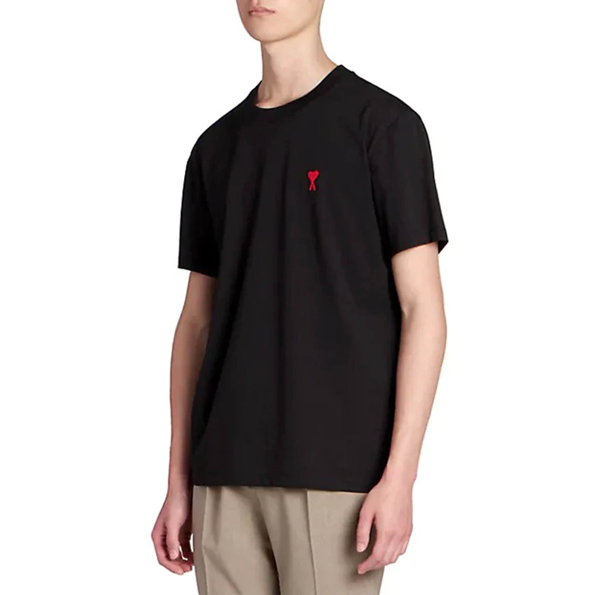 Ami Paris Ami de Coeur Embroidered T-Shirt Black (SS22)、mysite、Cacoeks