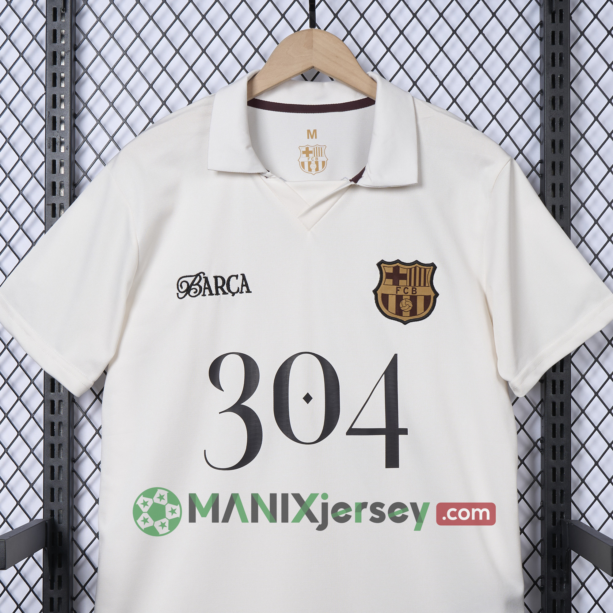 ManixJersey.com | Barcelona 24-25 Yamal Anniversary White Jersey - Fans Version -Customize Name, Number and Patch | Worldwide Shipping