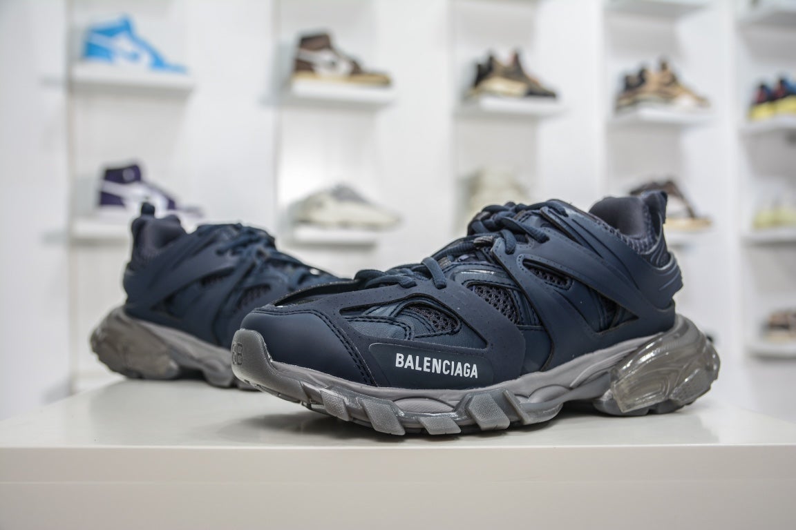 Balenciaga Track Clear Sole Sneaker in Dark Navy、mysite、Cacoeks