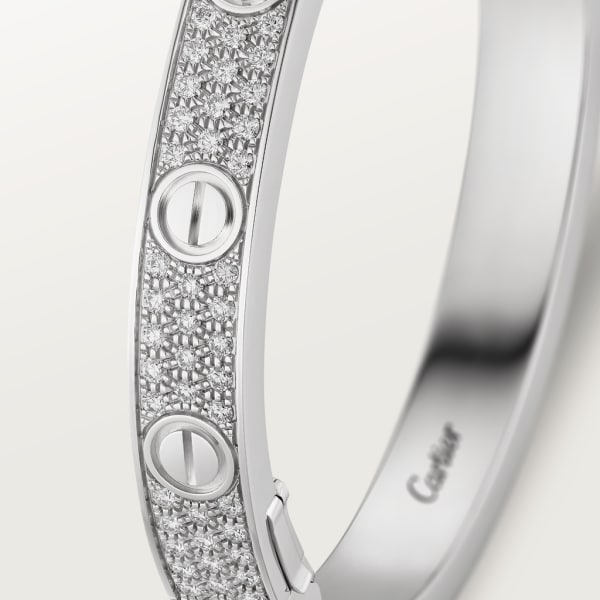 Love bracelet White gold, diamonds