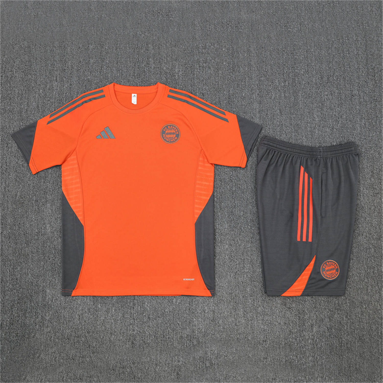 UltraTrikot-Bayern Munich 25-26 Short-Sleeve Training Set - Orange Top & Gray shorts