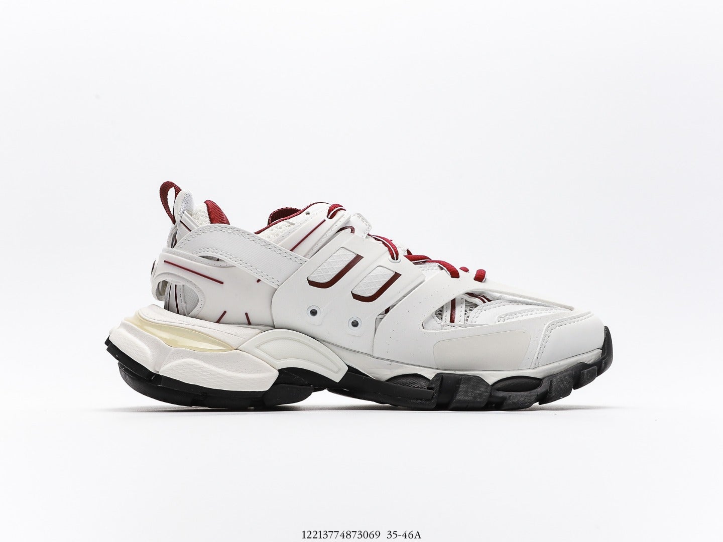 Balenciaga Track Trainer in White Burgundy、mysite、Cacoeks
