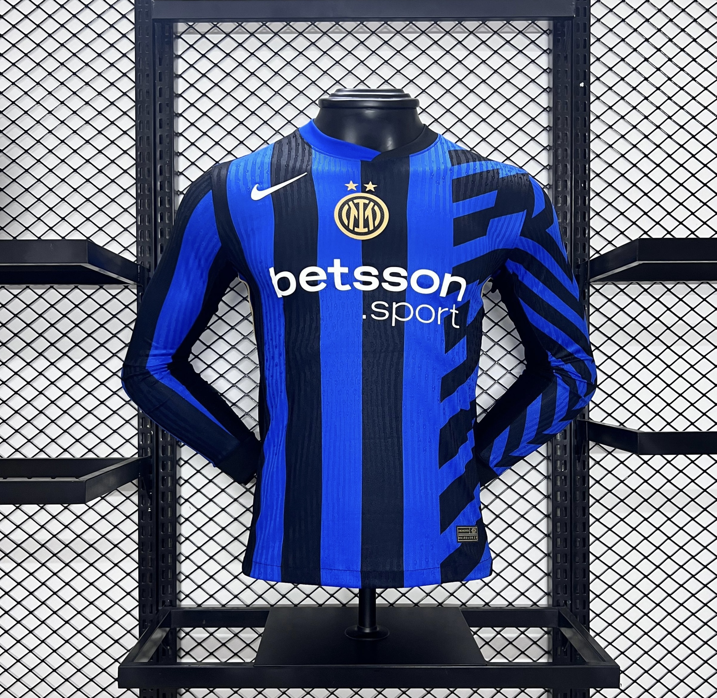 ManixJersey.com | Inter Milan 24-25 Home Long Sleeve Jersey - Player Version -Customize Name, Number and Patch | Worldwide Shipping