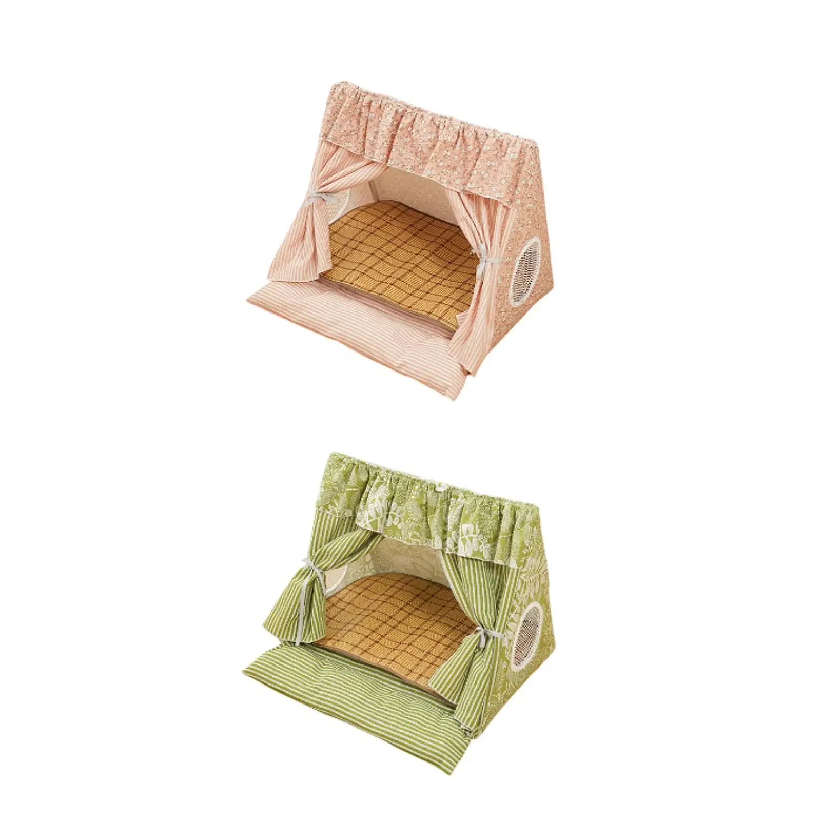 Cat Tent House Dog Tent Summer Cave Cute Nest, Washable Breathable Window Cat Bed Teepee for Cats Kitten
