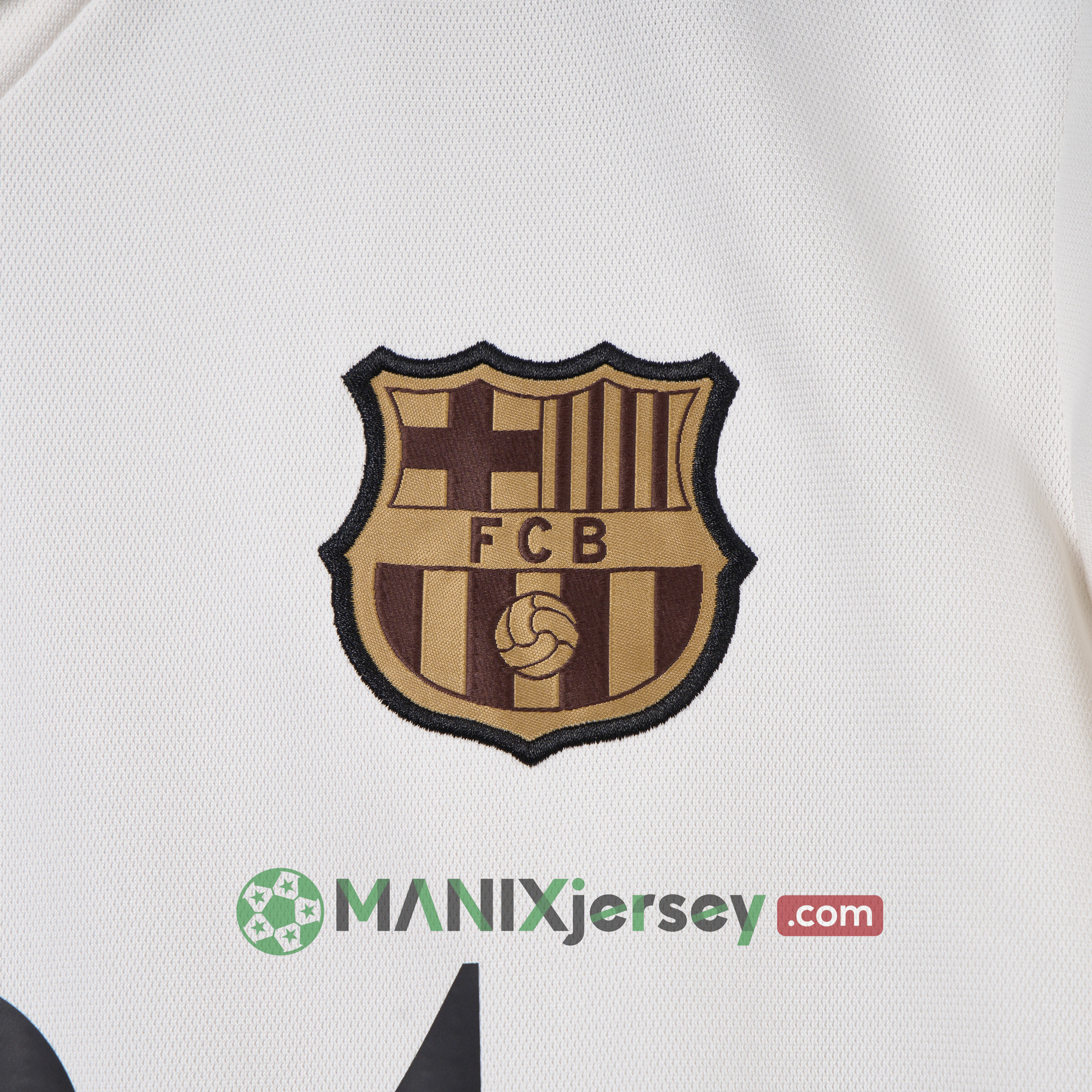 ManixJersey.com | Barcelona 24-25 Yamal Anniversary White Jersey - Fans Version -Customize Name, Number and Patch | Worldwide Shipping