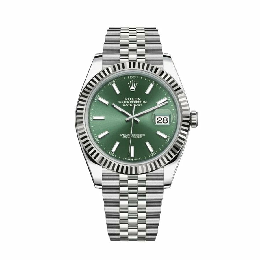 Datejust 41 Mint Green Dial Replica-fasswatch