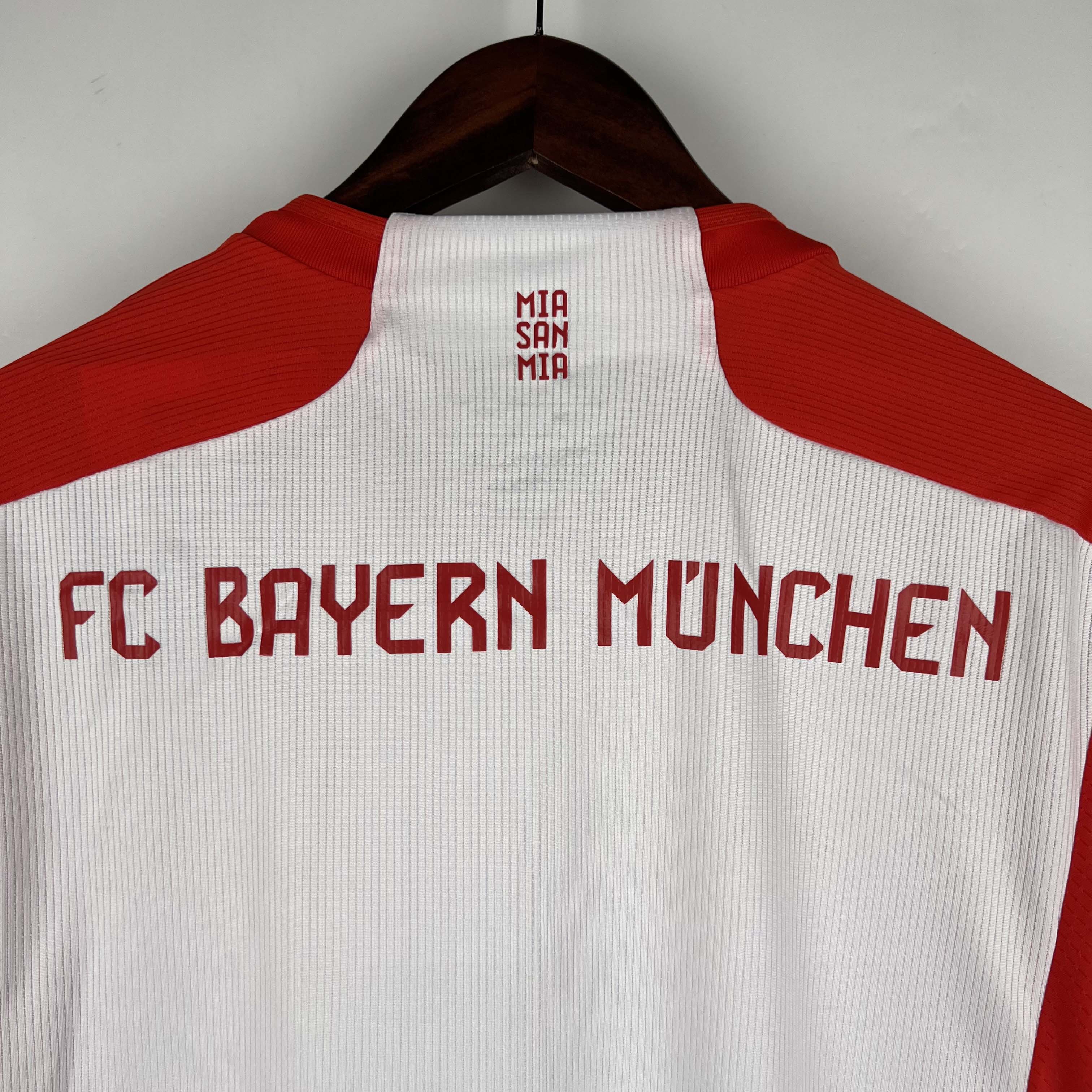 2023/2024 Long Sleeve Bayern Munich Home Football Shirt 1:1 Thai Quality:football jersey mysite: unitedjerseyfootball 邓江浪:football