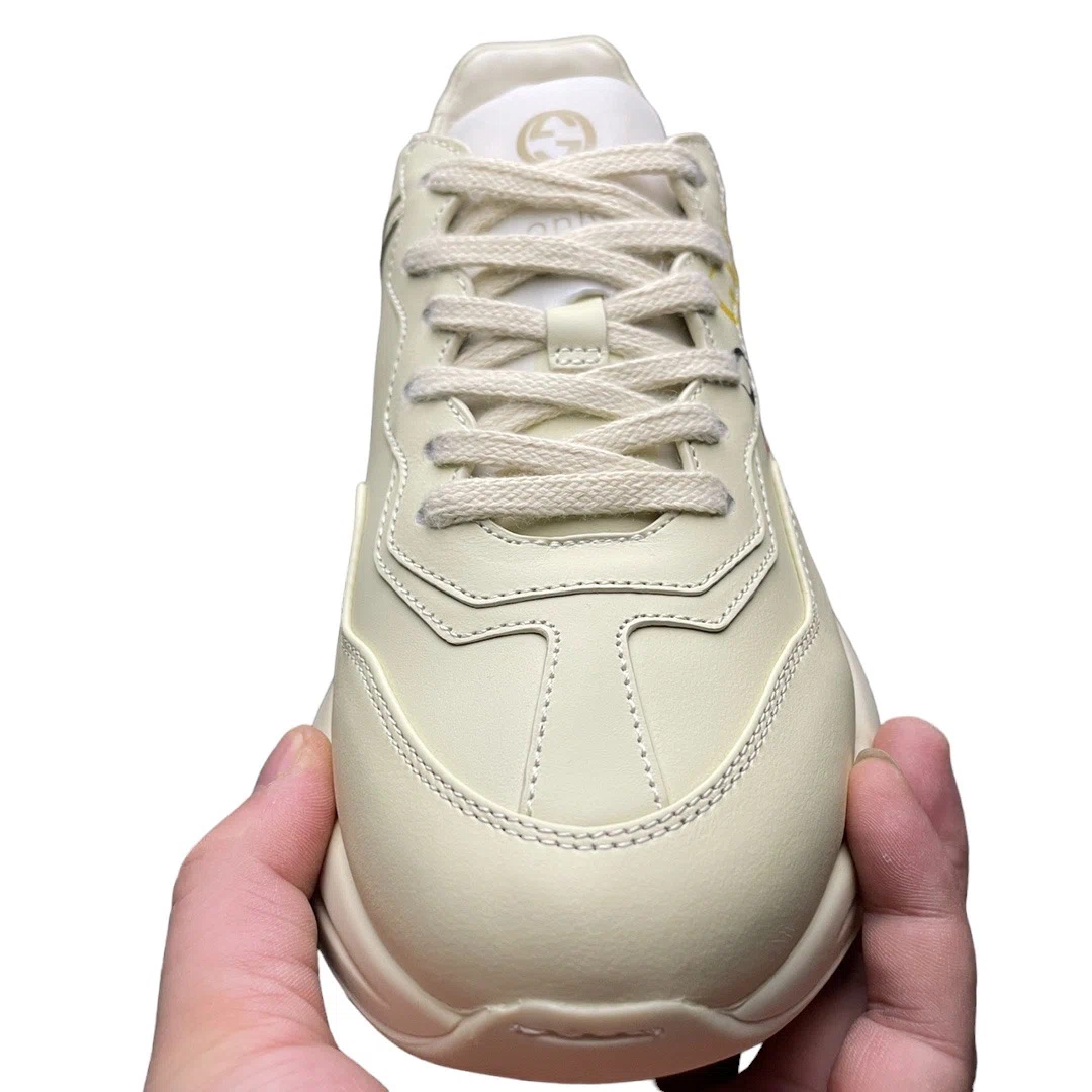 Gucci Rhyton Gucci Logo Leather Sneaker Off White、mysite、Cacoeks