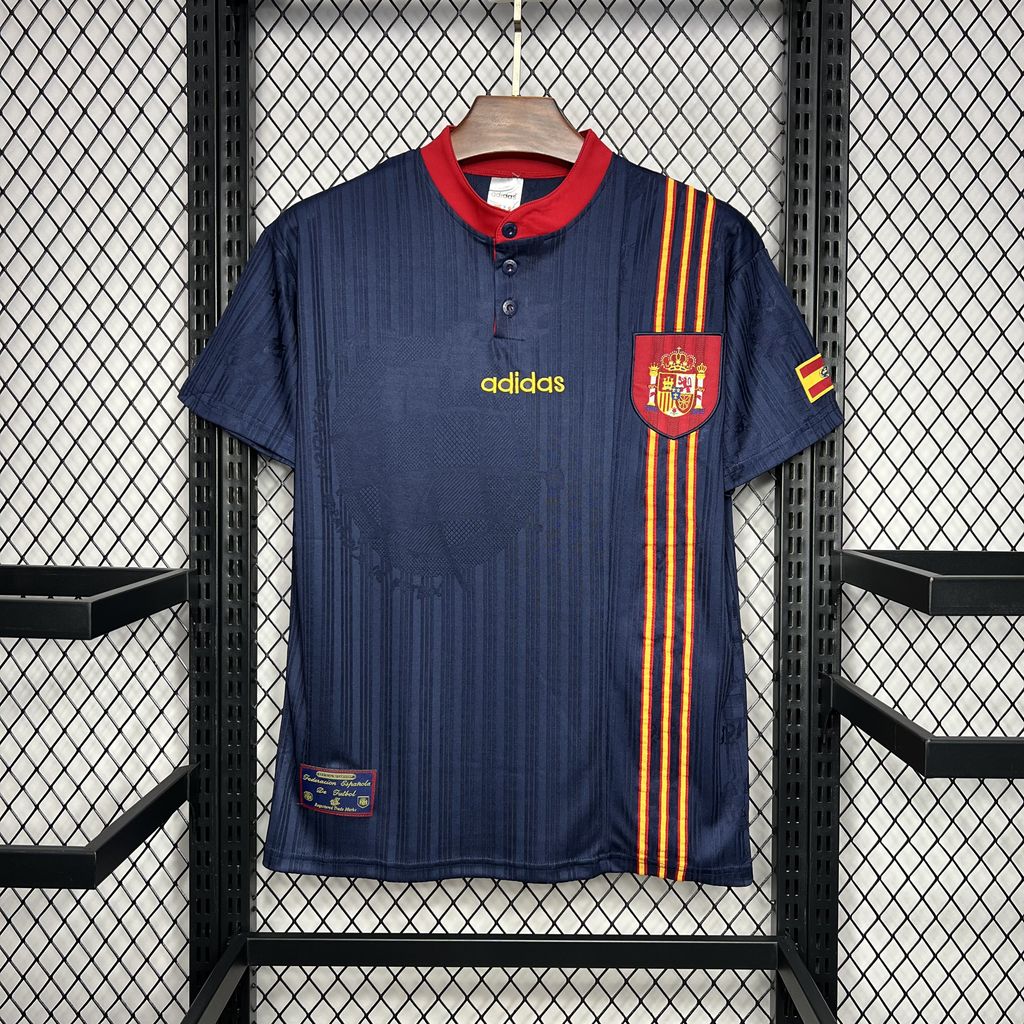 ManixJersey.com | Retro Spain 1996 Away Jersey -Customize Name, Number and Patch | Worldwide Shipping