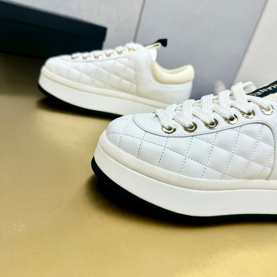 PLATFORM SHOES IN WHITE LAMBSKIN、mysite、Cacoeks