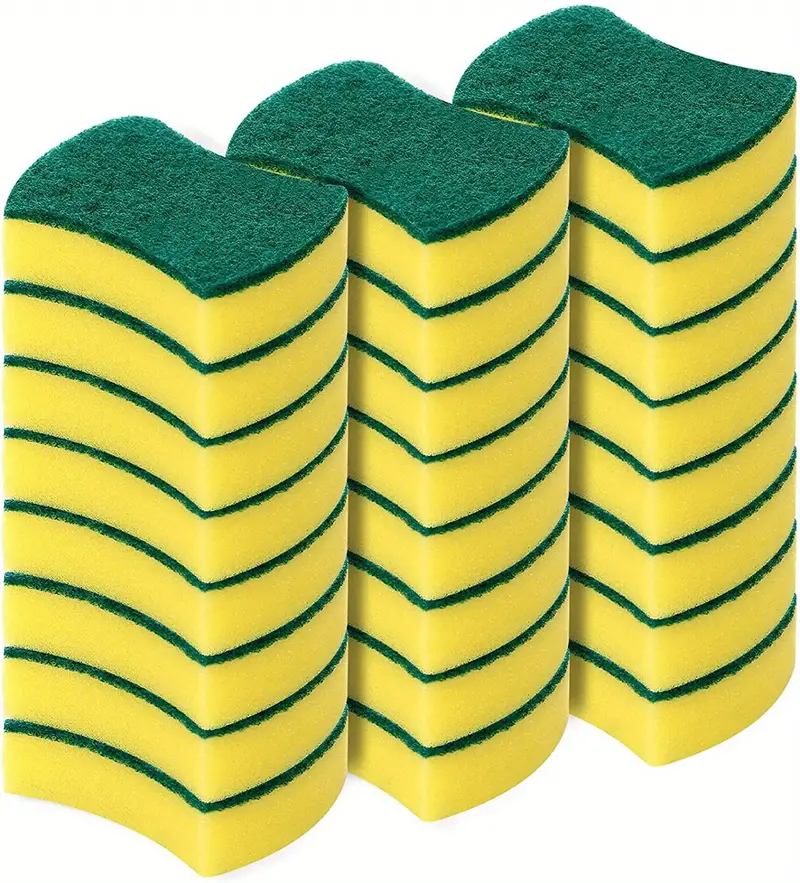 12 pcs eco friendly kitchen cleaning sponge scouring pad and anti scratch scrubbing sponge perfect for dishware and countertops details 0