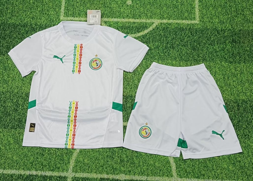 24/25 Senegal Home Football Shirt Kids Size Suit-mysite Custom Football Kit- Nextkits