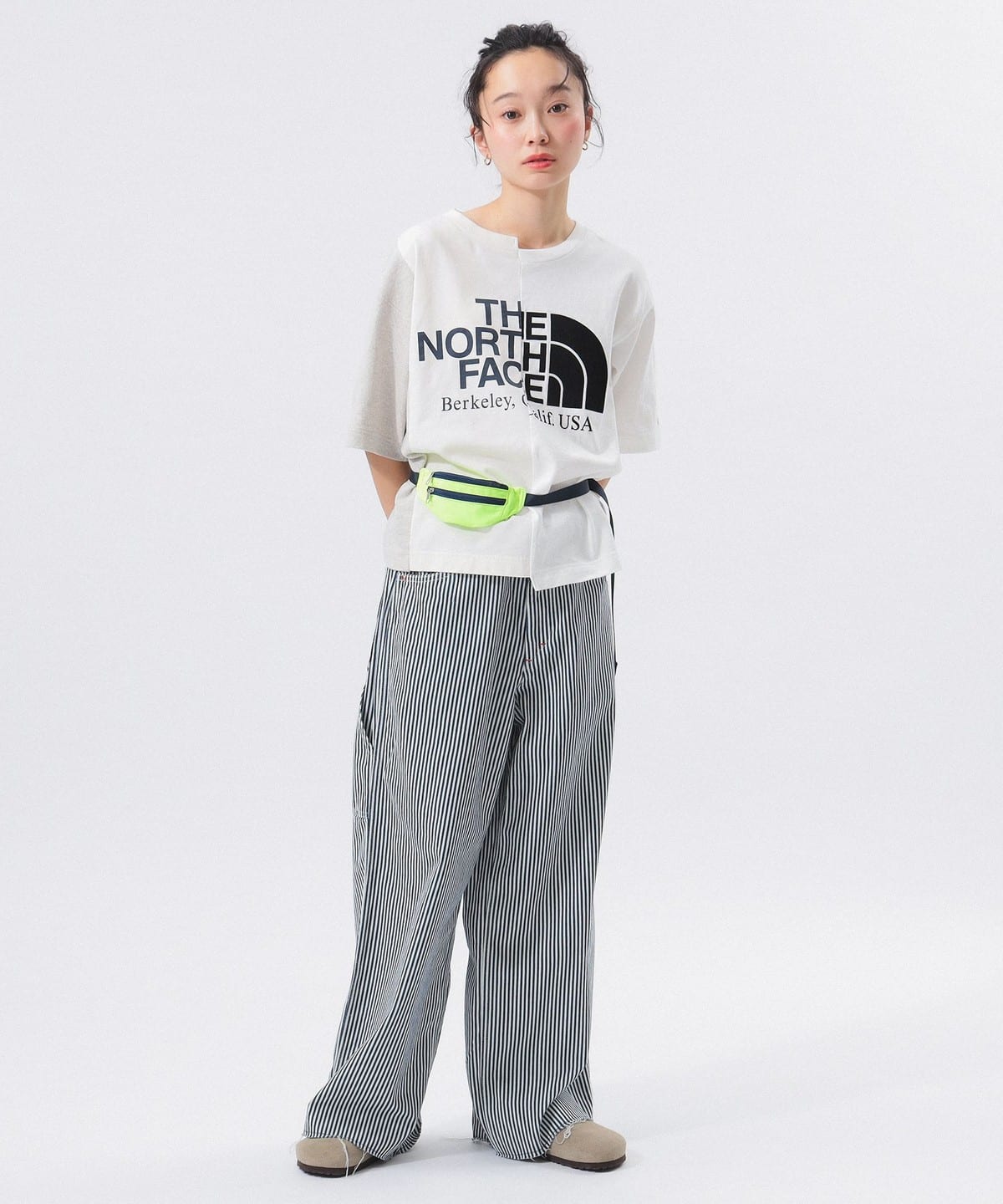 BEAMS x THE NORTH FACE PURPLE LABEL Asymmetric Logo T-shirt 25SS