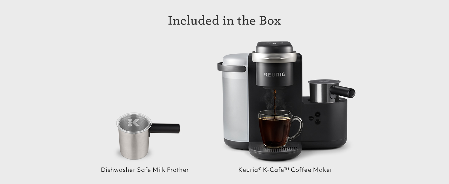 keurig k-cafe, keurig coffee maker, coffeemaker, cappuccino, latte, k cup pods, kuerig, kurig, kcups