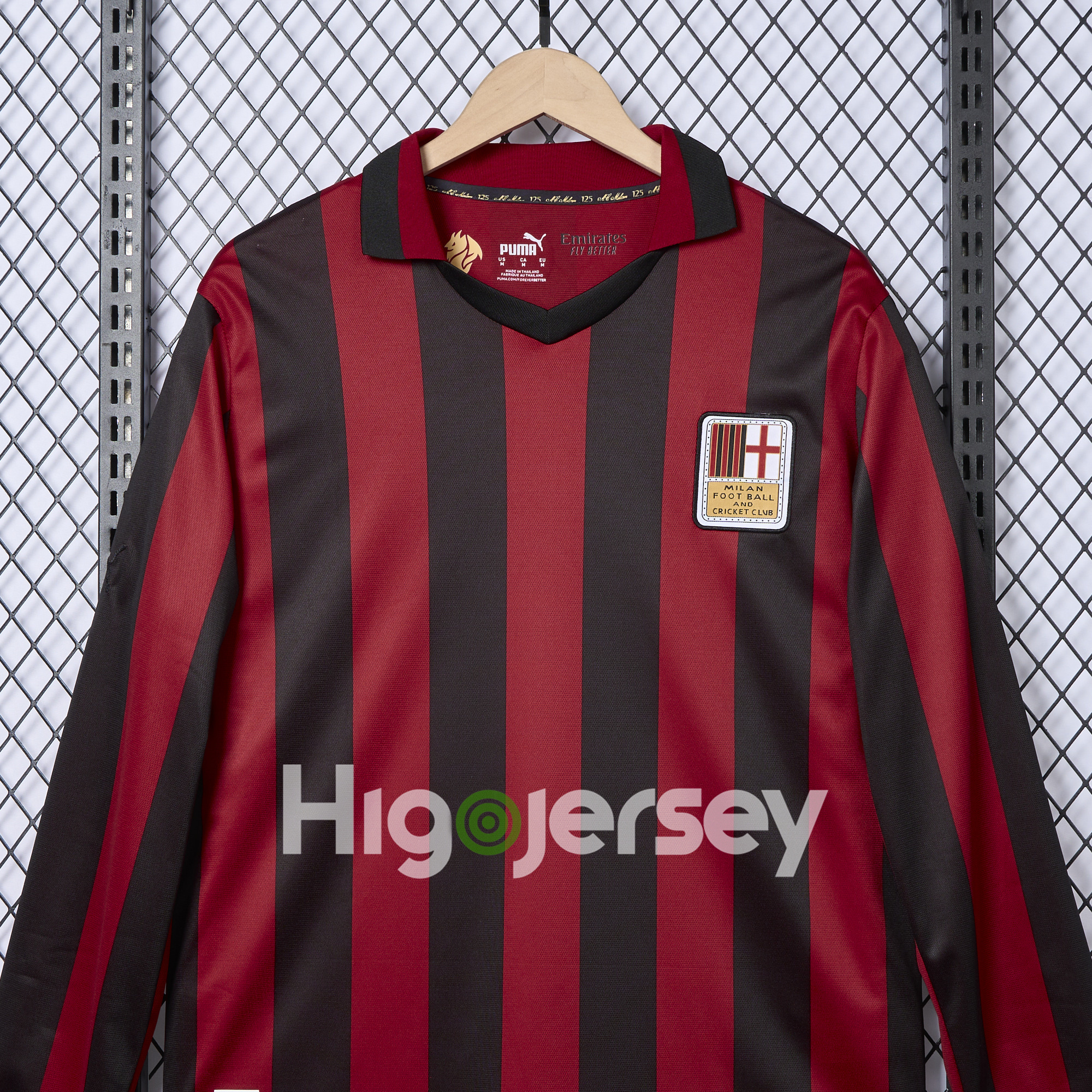 Higojerseys-AC Milan 24-25 125th Anniversary Long Sleeves Red Jersey - Fans Version