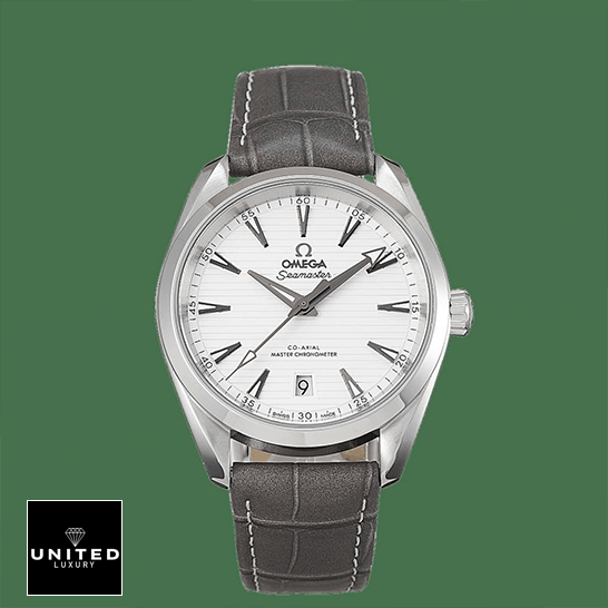 Omega Seamastet White Dial Rubber Grey Bracelet Replica green background