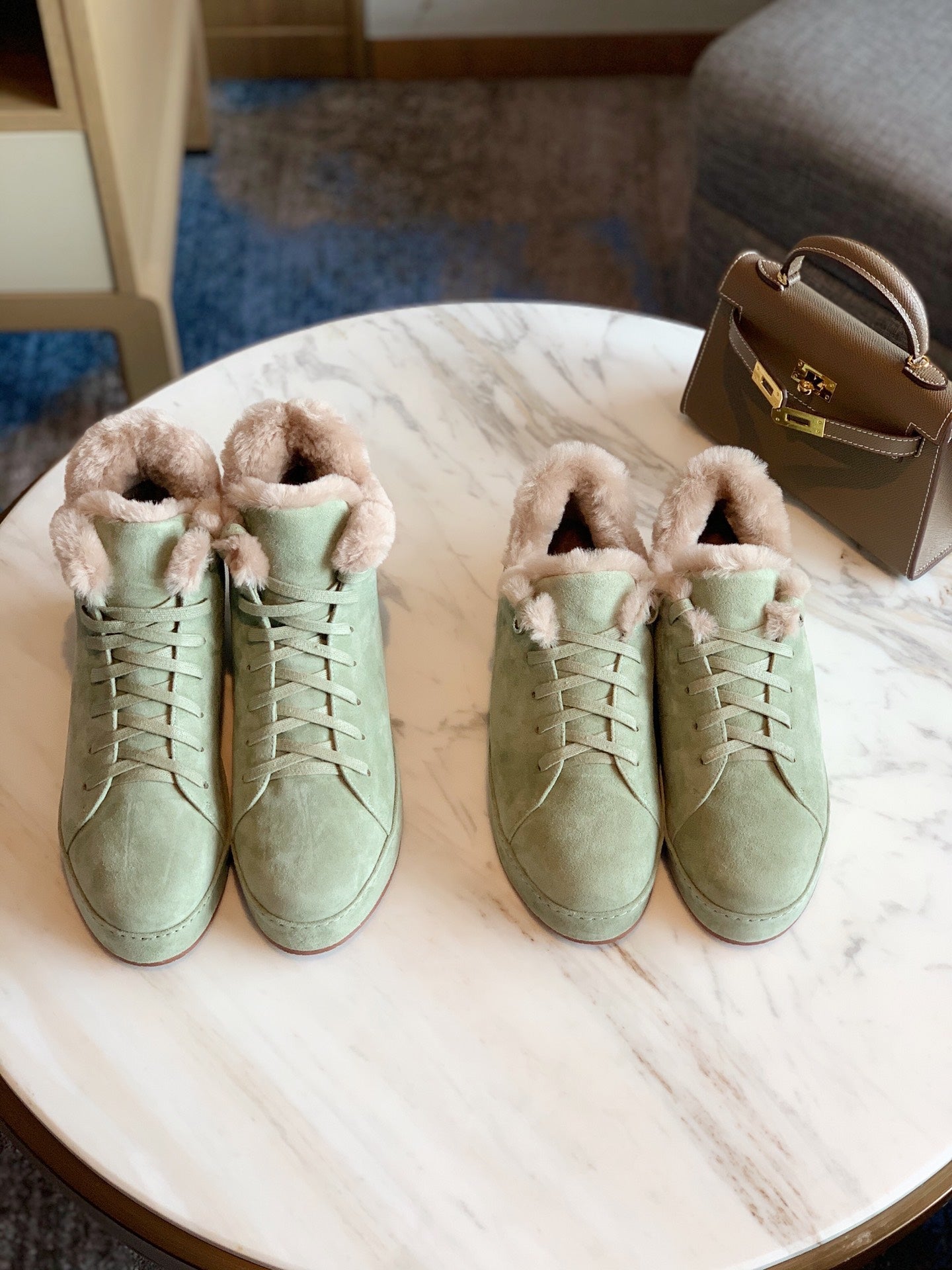 LP WINTER NUAGES SNEAKERS MINT LAMBSKIN、mysite、Cacoeks