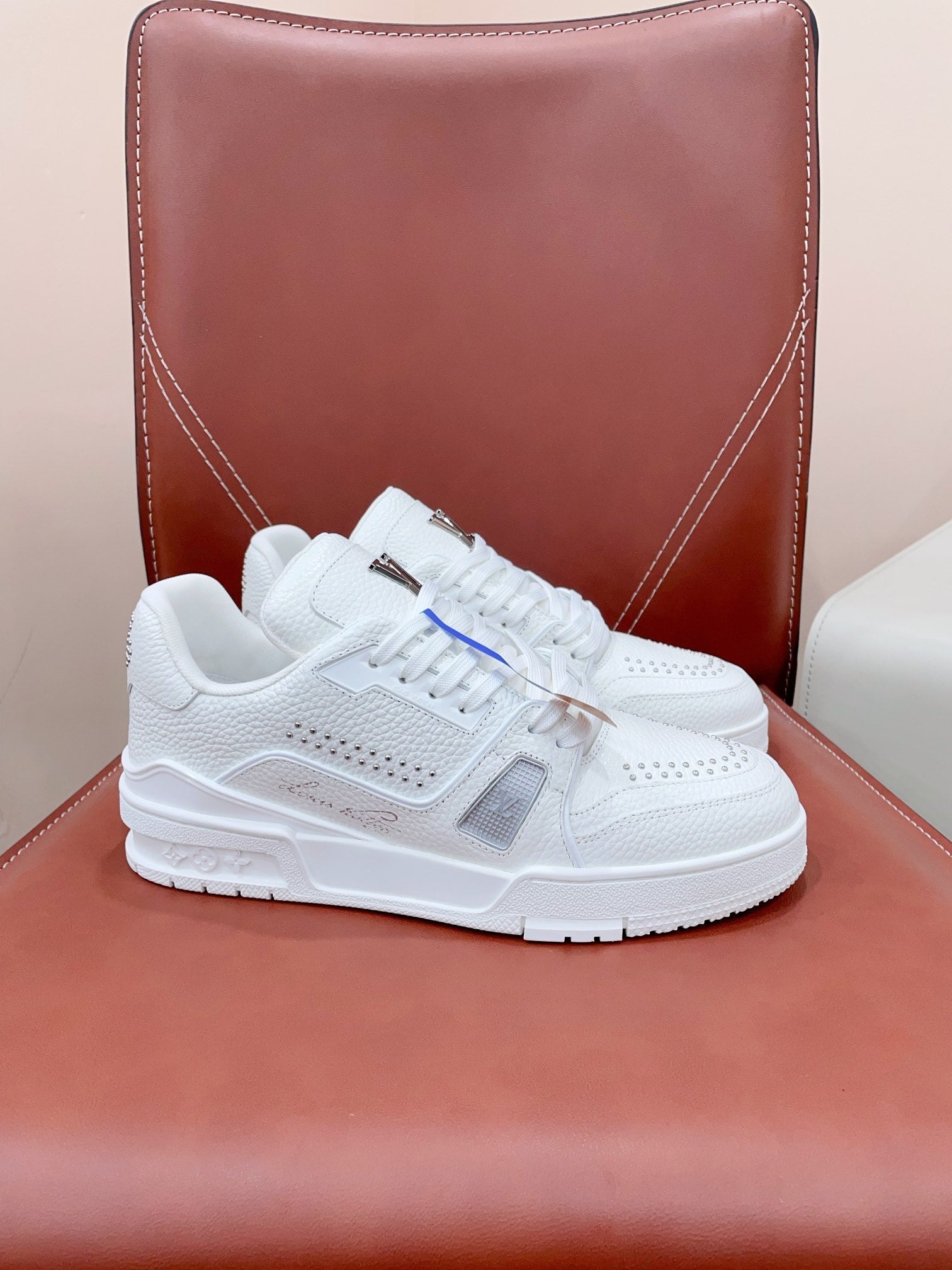TRAINER SNEAKER IN WHITE CALFSKIN、mysite、Cacoeks