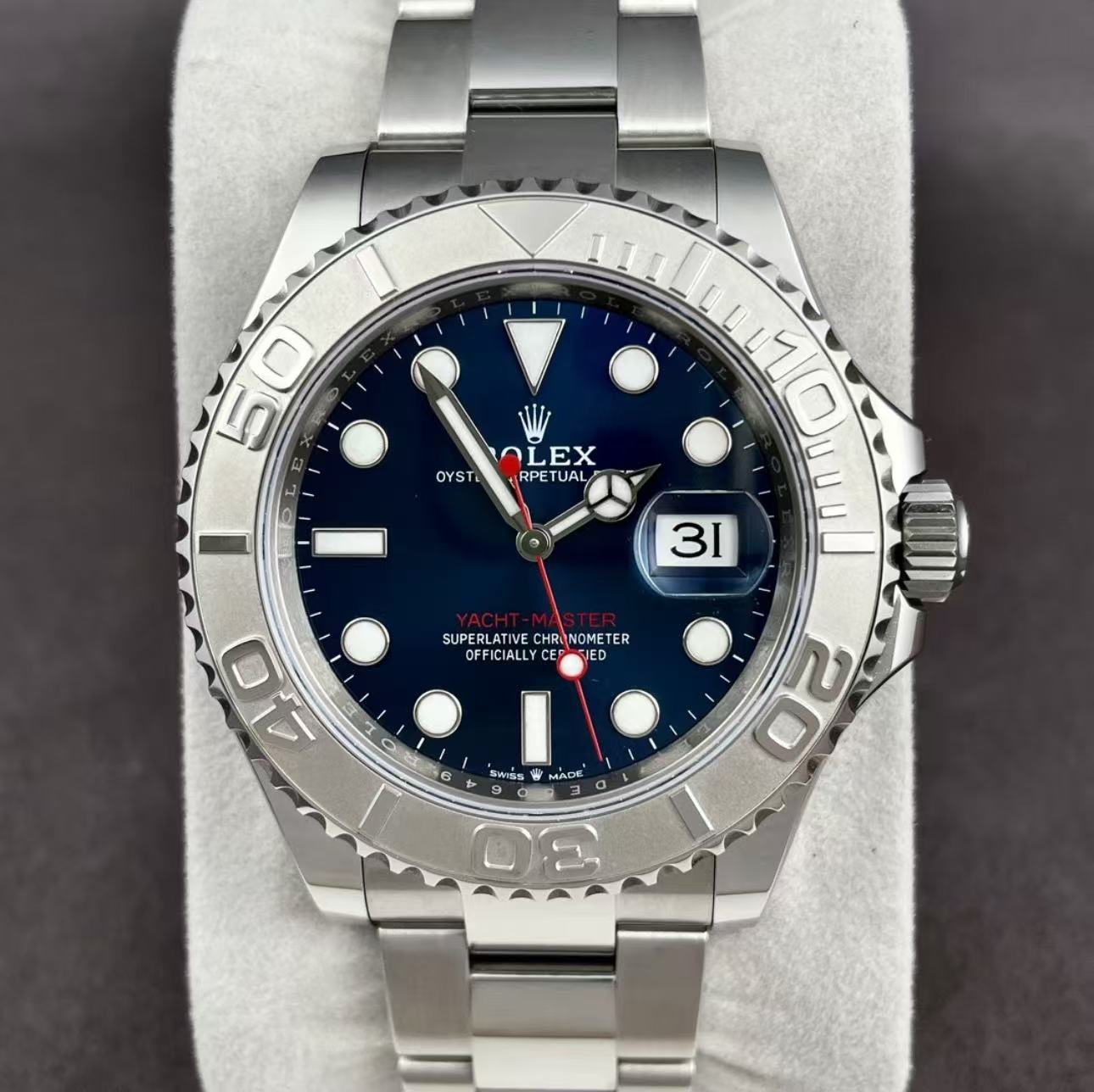 Rolex Yacht Master BlueDial Super Clone SwissReplica Watch Ref 126622 3235 Swiss Movement