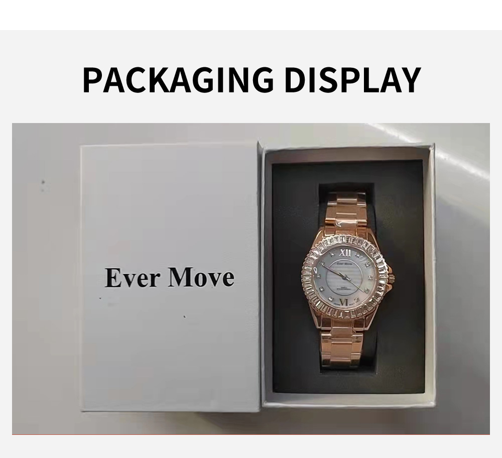 2022 Ever Move Women'S Luxury Fashion Watch Jewelry Diamond Japanese Movement Quartz Dress Watch